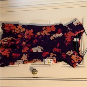 Floral print zip back dress